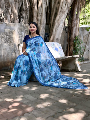 SIFAH FASHION Self Design Daily Wear Georgette Saree(Multicolor)