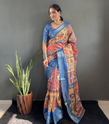 Julee Printed Bollywood Art Silk Saree(Red)