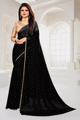 mamtasaree Embellished Daily Wear Net, Chiffon Saree(Black)