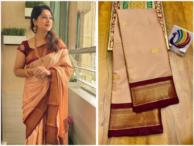 Shruti Bandhani Woven Kanjivaram Cotton Silk Saree(Multicolor)