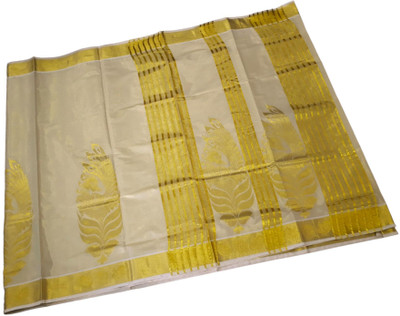 sri amman sarees Self Design Daily Wear Tissue Saree(Gold)