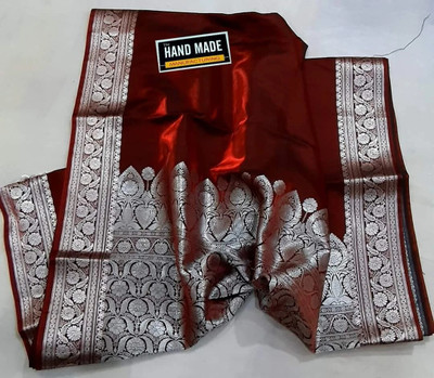 Anabiya collection Woven Banarasi Jacquard Saree(Maroon)