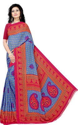 nirmal creation Printed Daily Wear Georgette Saree(Pink)