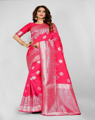 Julee Embellished Banarasi Jacquard Saree(Multicolor)