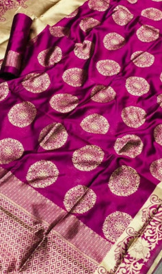 shivdarshan creation Woven Banarasi Jacquard Saree(Magenta)