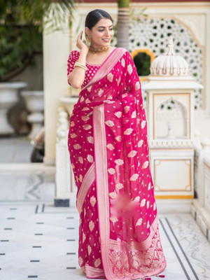 PRAMUKH Jacquard Self Design Blouse Material