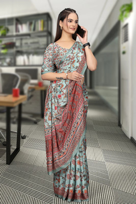JIVI CLOTHING Digital Print Bollywood Crepe Saree(Multicolor)