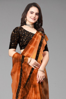 ENCLIQ Lycra Blend Self Design, Printed Blouse Material