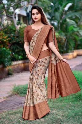 DHARMRAJ ENTERPRISE Digital Print Bollywood Art Silk Saree(Multicolor)