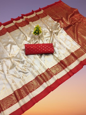 maayro Printed Mysore Art Silk Saree(Multicolor)