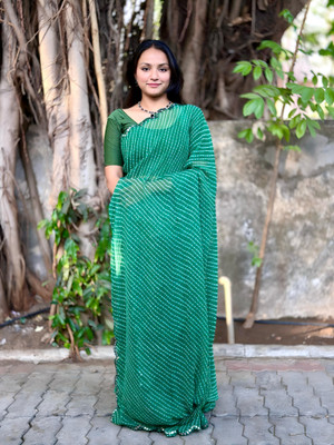 SkyCraftX Self Design Bollywood Georgette Saree(Multicolor)