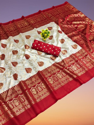 Kanooda Prints Printed Mysore Art Silk Saree(Multicolor)