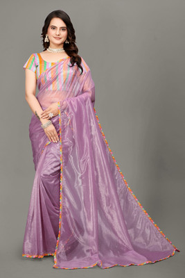 JSItaliya Embellished Bollywood Tissue Saree(Multicolor)