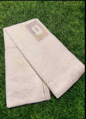 GHOS HANDLOOM Woven Handloom Cotton Linen Saree(Black)