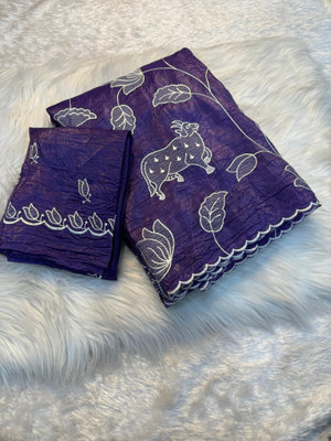 samu Self Design Bollywood Jimmy choo Saree(Purple)