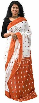 JAIPURI BLOCK PRINT Blocked Printed, Color Block, Dyed, Floral Print, Printed Daily Wear Pure Cotton Saree(Brown)