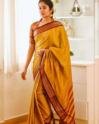 HouseOfCommon Printed Bollywood Cotton Silk Saree(Multicolor)
