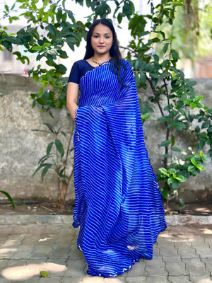 SkyCraftX Self Design Bollywood Georgette Saree(Multicolor)