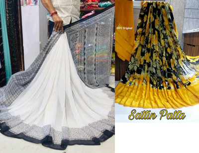 Sitanjali Polka Print Bollywood Georgette Saree(Pack of 2, Black)