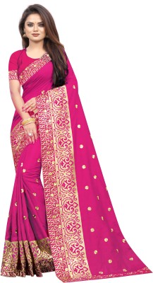 b bella creation Embroidered Bollywood Georgette Saree(Pink)