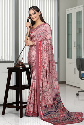 JIVI CLOTHING Digital Print Bollywood Crepe Saree(Multicolor)