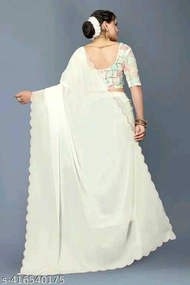 supalee tex Solid/Plain Bollywood Georgette Saree(Multicolor)
