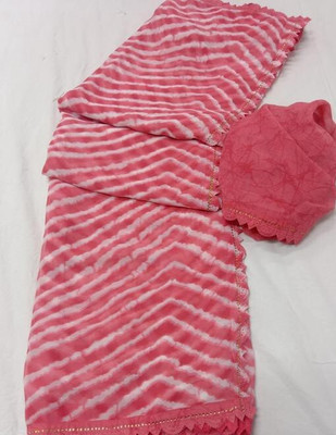 AARTI SELECTION Printed Bandhani Georgette Saree(Red)