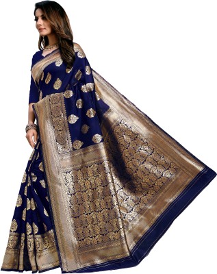 TINA FASHION Woven Banarasi Art Silk Saree(Multicolor)