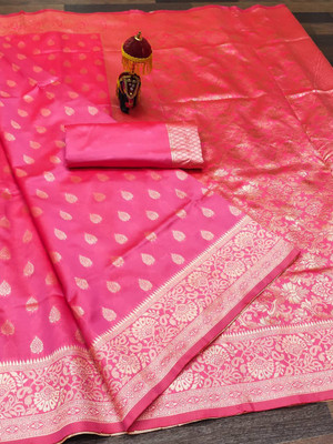 GATISHVAM TEXTILE Woven Banarasi Art Silk Saree(Pink)