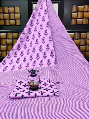 AARTI FASHION Printed Ikkat Cotton Blend Saree(Multicolor)