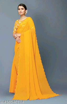 supalee tex Solid/Plain Bollywood Georgette Saree(Multicolor)