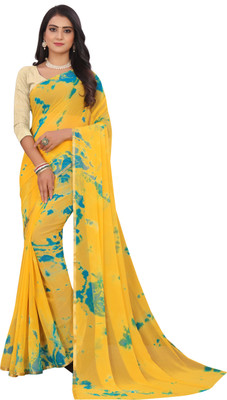 Invitect Printed Daily Wear Chiffon Saree(Multicolor)