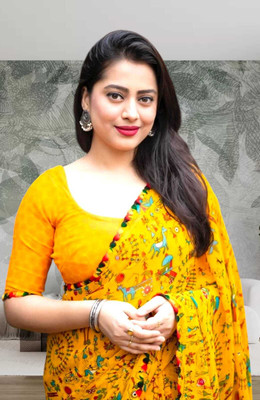 MAHADEV NX Self Design Bollywood Georgette Saree(Yellow)