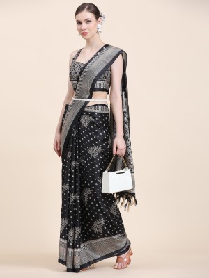 rujae Embellished Daily Wear Georgette Saree(Black)