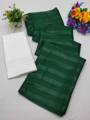 Gresha Enterprise Self Design Bollywood Chiffon Saree(Multicolor)