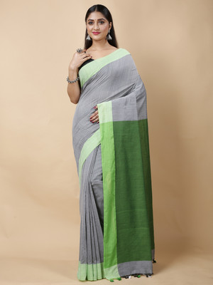 SRILOK Printed Handloom Pure Cotton Saree(Multicolor)