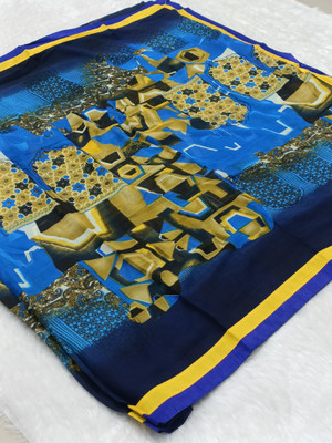 Classy Foriever Printed, Woven Daily Wear Georgette Saree(Blue)