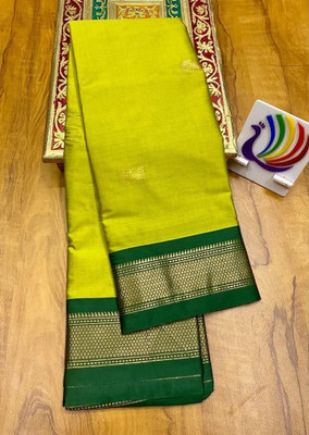 AS CREATION Self Design Kanjivaram Silk Blend Saree(Multicolor)