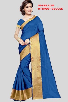 Suali Printed Dharmavaram Art Silk Saree(Blue)