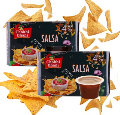 Chokhi Dhani Salsa Dip Spread Dips | Spreads Cream Cheese Nachos Sauce Chips Chunky Salsa(2 x 160 g)