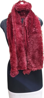 wrapVerse private limited Self Design Wool Blend Women Fancy Scarf