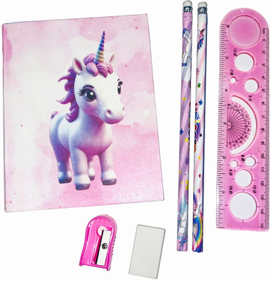 Lata Unicorn A5 Diary Ruled 80 Pages(Pink)