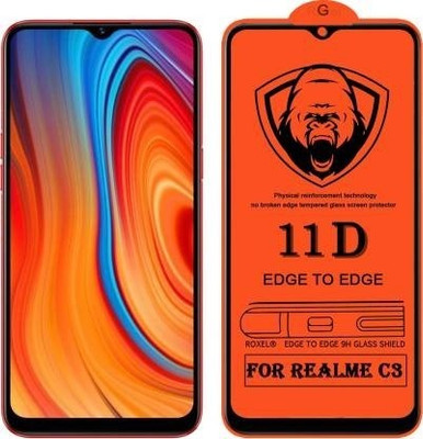 FlipSmartGuard Edge To Edge Tempered Glass for Realme C3(Pack of 1)