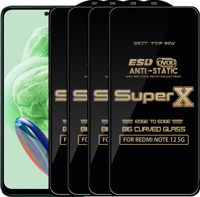 Qyist Edge To Edge Tempered Glass for REDMI NOTE 12 5G(Pack of 4)
