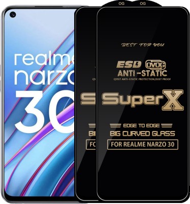 Qyist Edge To Edge Tempered Glass for REALME NARZO 30(Pack of 2)