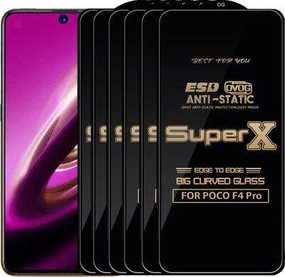 Qyist Edge To Edge Tempered Glass for POCO F4 Pro(Pack of 6)