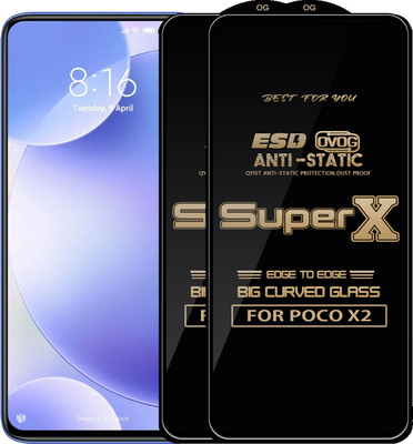 Qyist Edge To Edge Tempered Glass for POCO X2(Pack of 2)