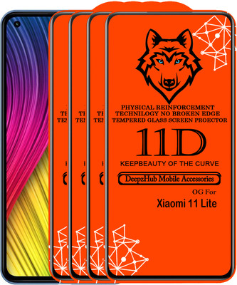CRodible Edge To Edge Tempered Glass for Xiaomi Mi 11 Lite(Pack of 4)