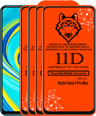 CRodible Edge To Edge Tempered Glass for Redmi Note 9 Pro Max(Pack of 4)