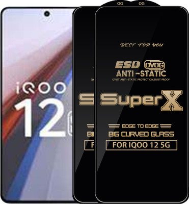 Qyist Edge To Edge Tempered Glass for IQOO 12 5G(Pack of 2)